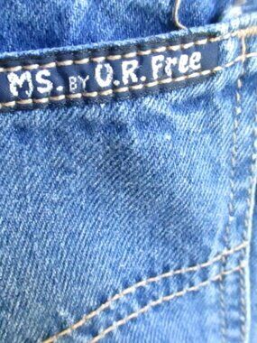True Vintage Womens Jeans 12 28x30 80s Baggy Hi waist INDIGO Denim Logo